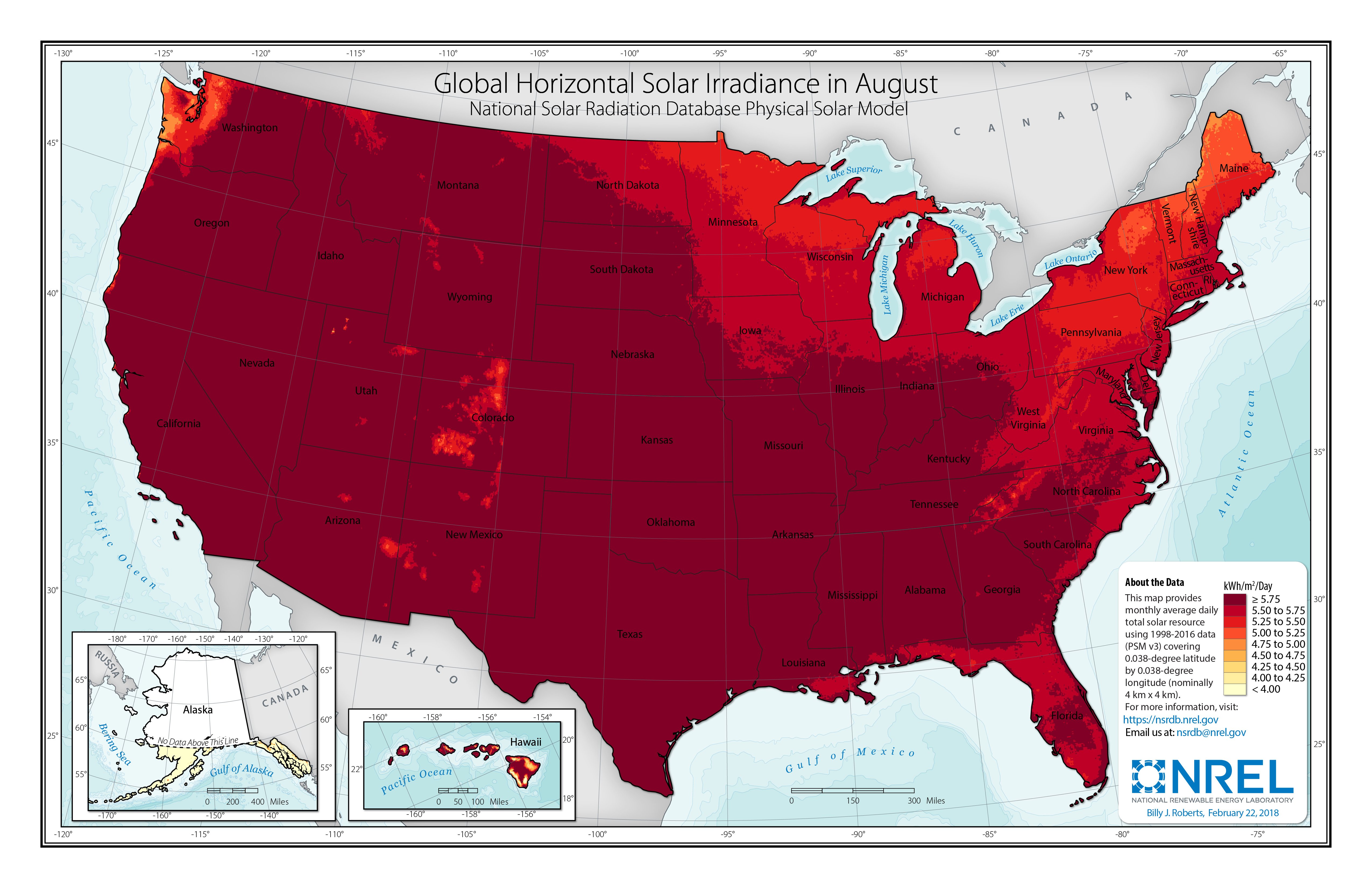 Solar Resource Maps and Data | Geospatial Data Science | NREL