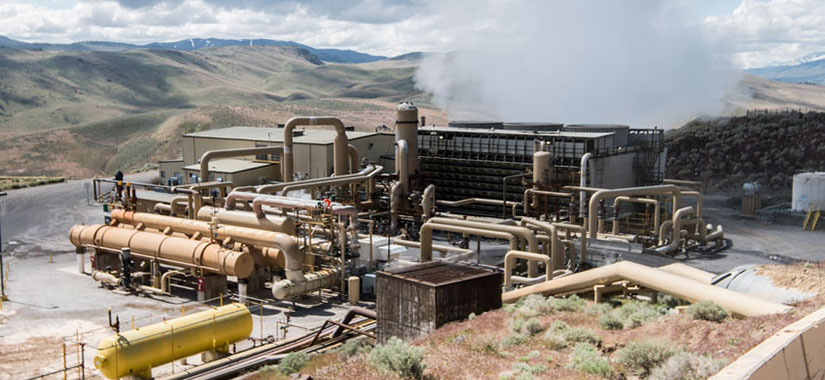 Power plant in Steamboat Hills, Washoe County, Nevada.