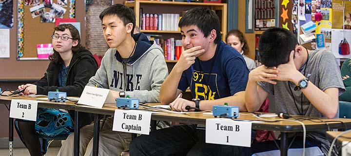 Students competing at Science Bowl.