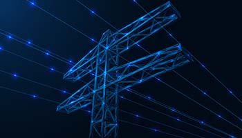 Illustration of an electric transmission line.