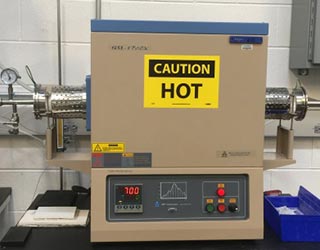 high-temp-b lab equipment with caution hot sign