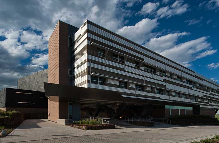 A photo of the Energy Systems Integration Facility at NREL.