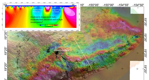 Heat map colored with potential geothermal hotspots