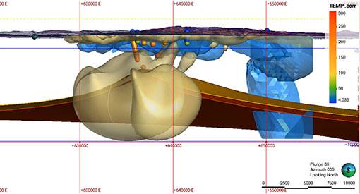 Closed-loop geothermal system in deep geothermal reservoir