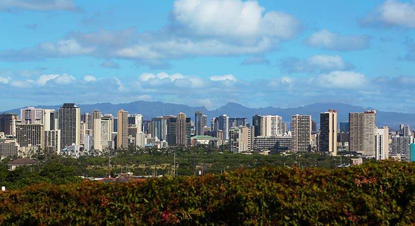 hawaii-54448 A city skyline view with blue skies.