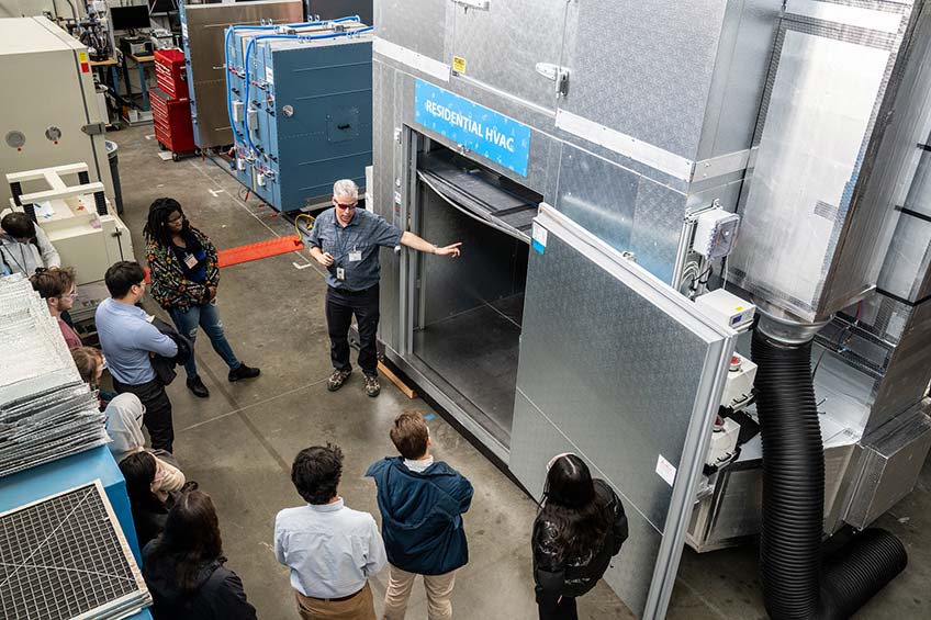 Students tour the Thermal Test Facility.