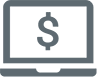 laptop icon with a dollar sign on the screen