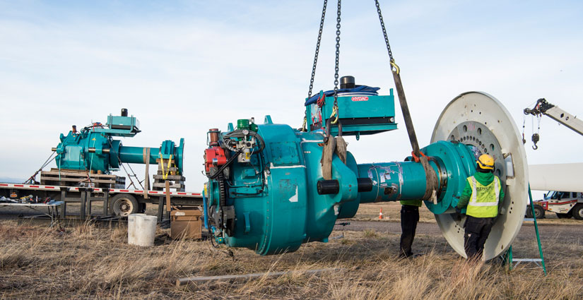 Instrumented gearbox at the National Wind Technology Center.