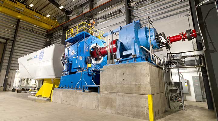 A photo of a 5.0-MW dynamometer in a testing room.