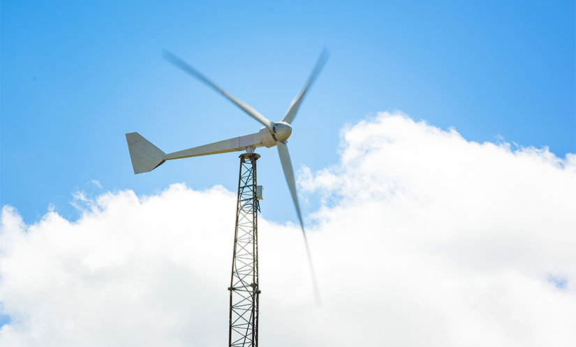 A small wind turbine.