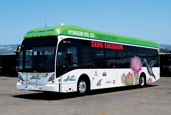 4-201806-17512 A hydrogen fuel cell electric bus, which is a zero emissions vehicle